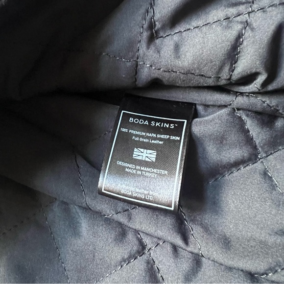 Boda Skins Black Napa Sheep leather Napoleon V2 biker jacket - Picture 13 of 15